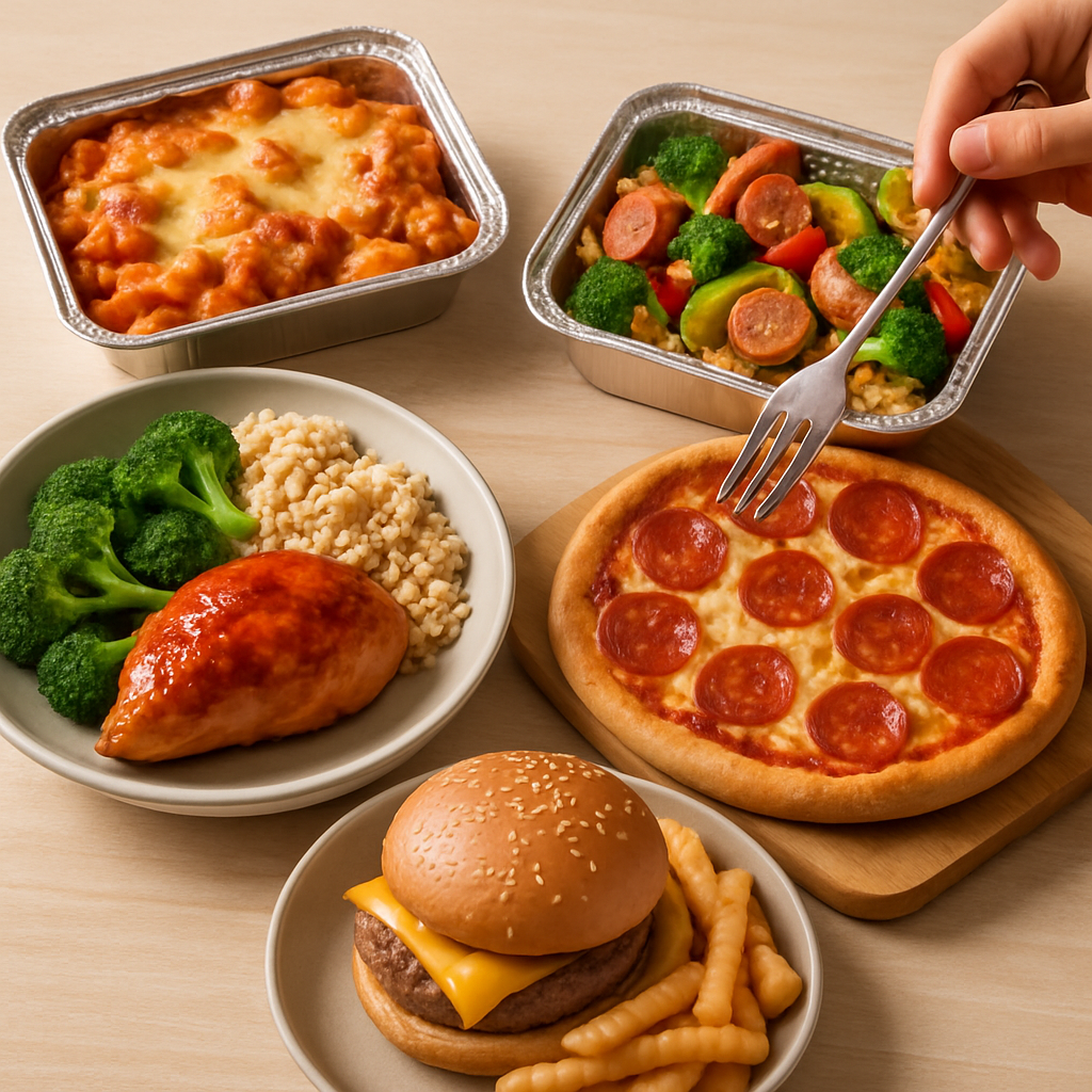 A stocked freezer with labeled containers of freezer-friendly cheat meals ready for busy weeks.
