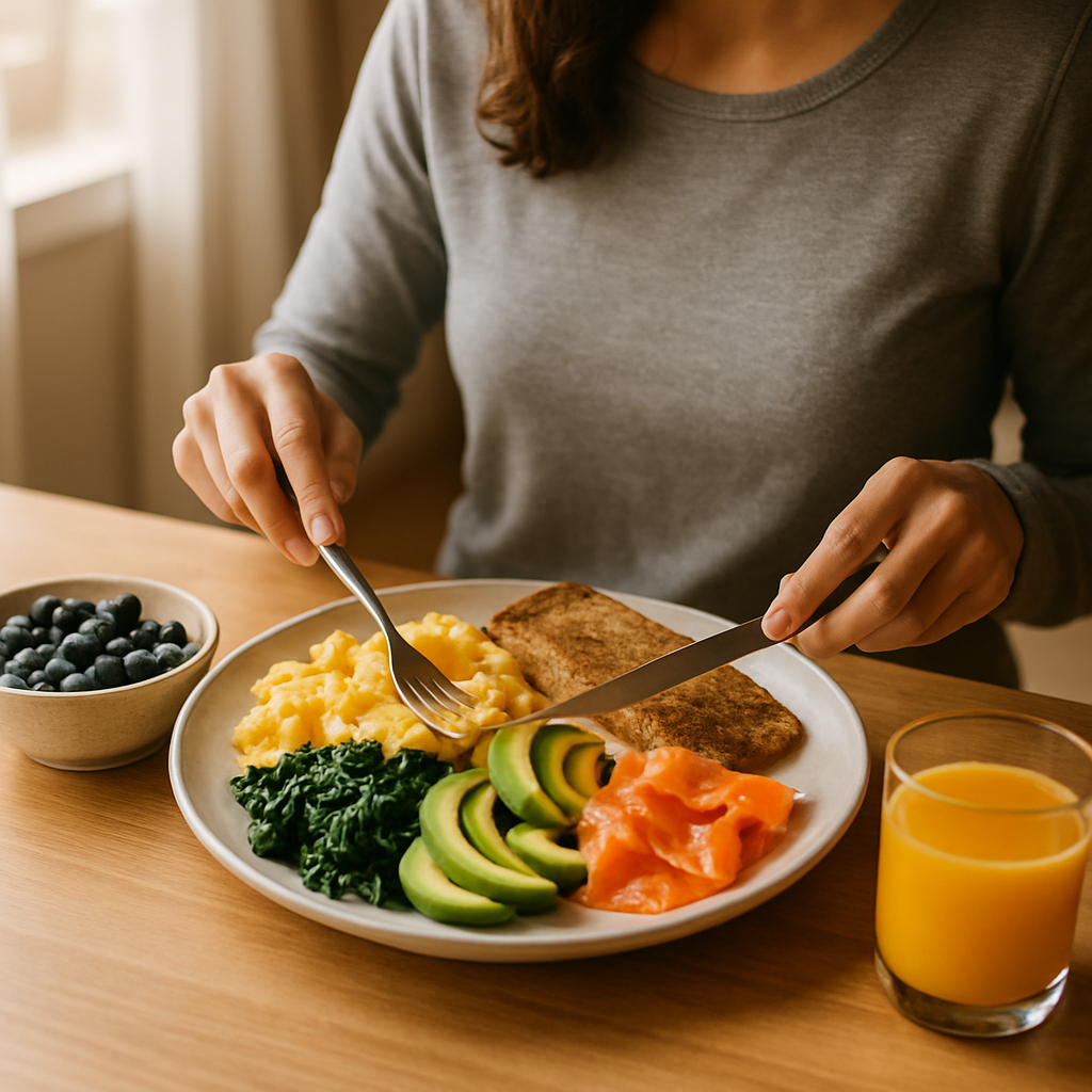 A colorful plate showcasing 16:8 fasting cheat meals ready to break the fast smartly.